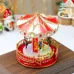 LED коледен карусел (подарък, украса) - въртележка, музика, движение, /20 x 20 x 25H см/ - 3АА/USB